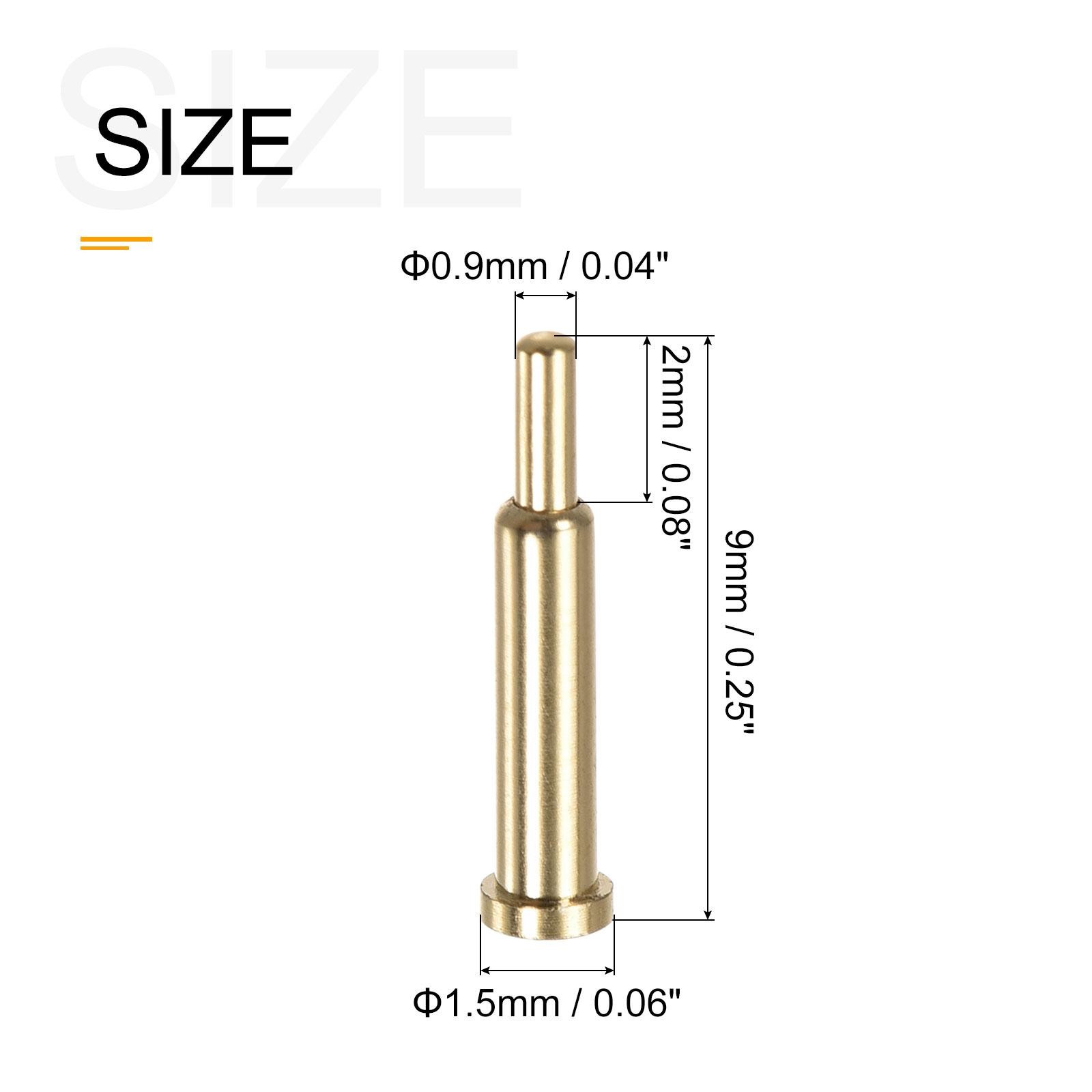 Spring Test Probe Pin 20pcs 0.9mm Tip 9mm Height 2mm Full Stroke