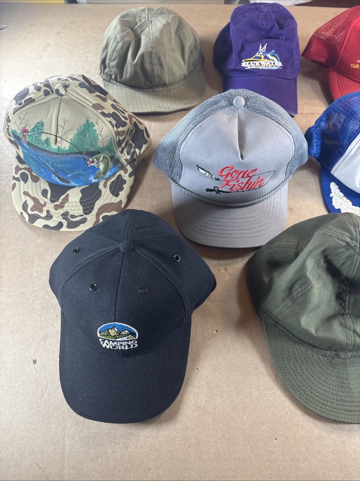 Sport Fishing Cap Lot Adjustable Hat Vintage Outdoors Bass Rapala Camping 22G17