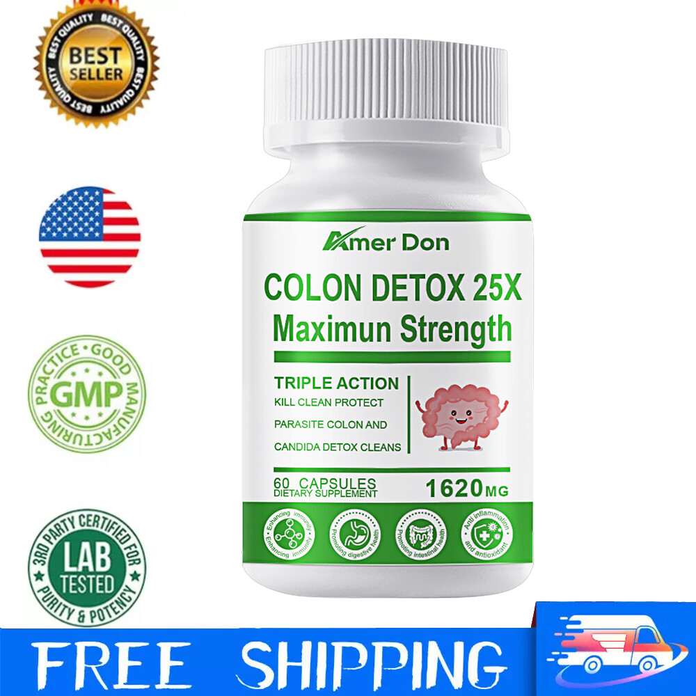 Detox Colon & Body Cleanse Maximum Strength Cleansing Diet Weight Loss Pills