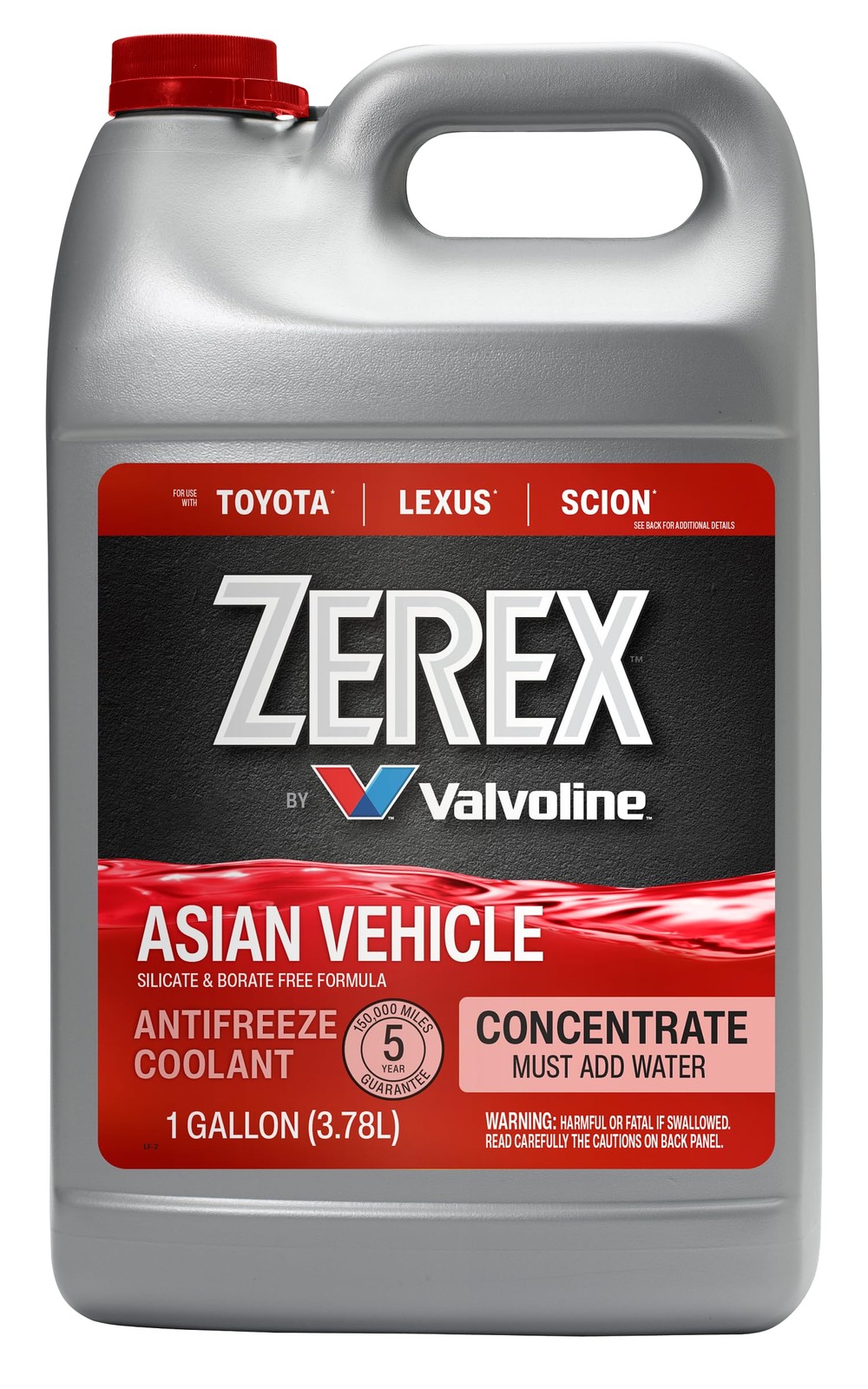 Zerex Asian Vehicle Red Antifreeze Coolant Concentrate 1 Gallon 1 Gallon,