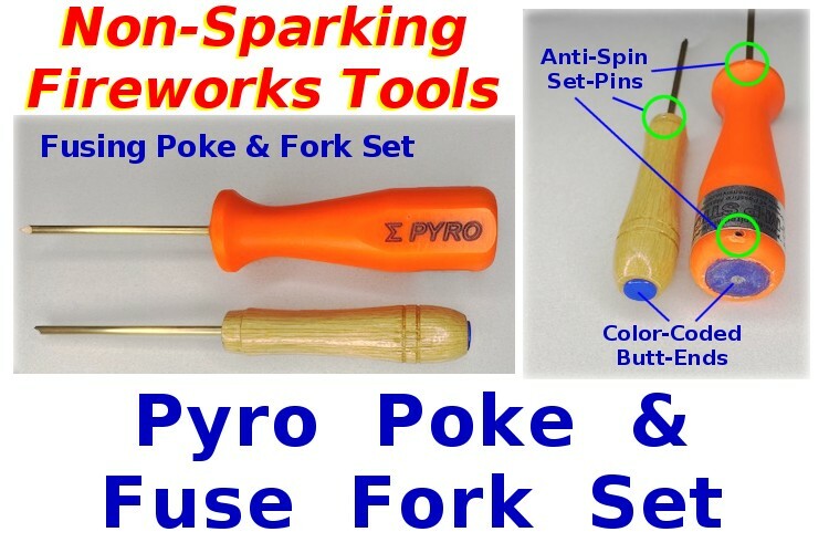 Pyro Poke Brass SET Sparkless Awl Tools Non-Sparking Fireworks Pyro *SEE VIDEOS*