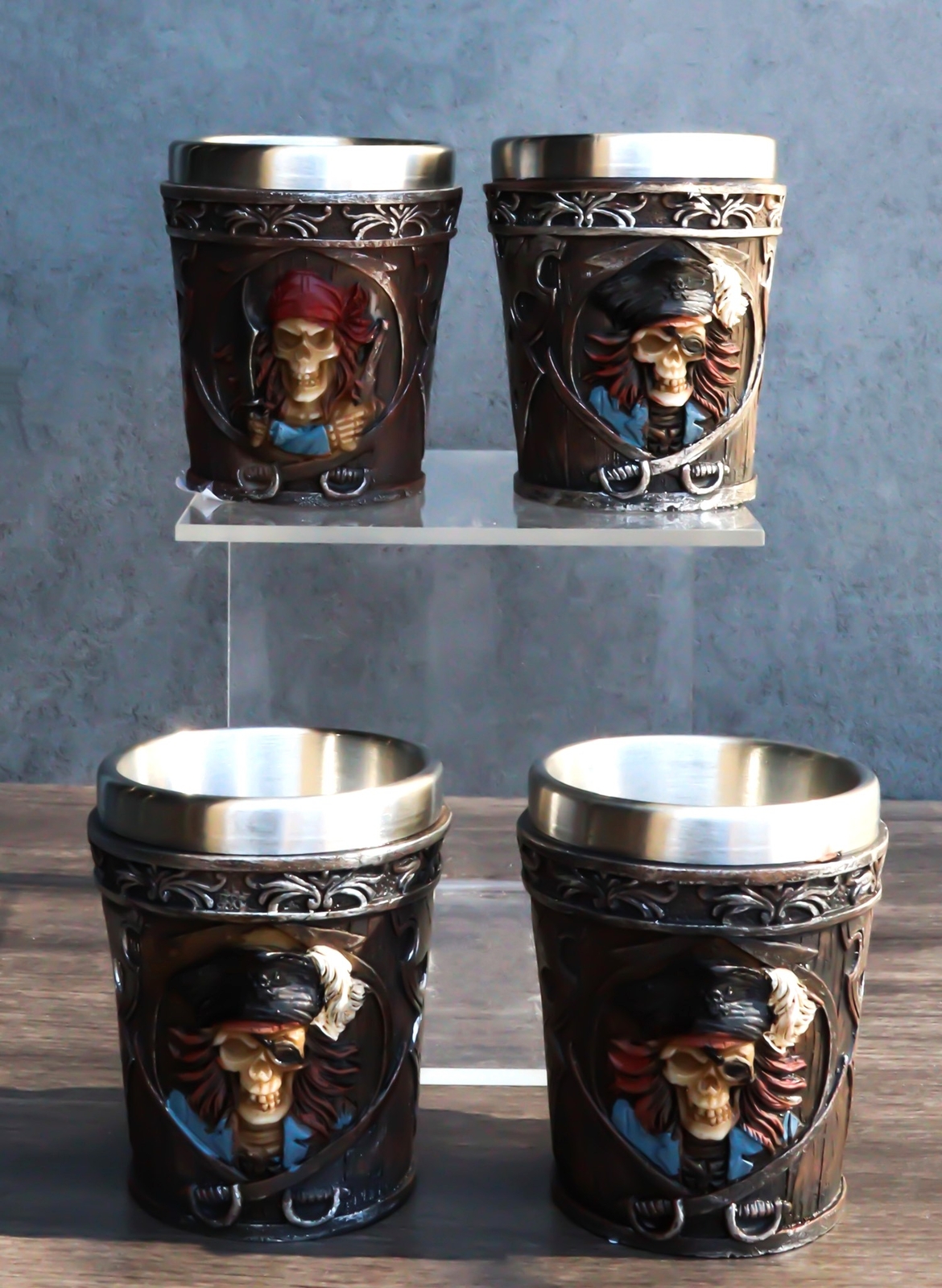 Ebros Myths Legends And Fantasy Spirit 2-Ounce Shot Glasses Set Of 4 2.5" Tall