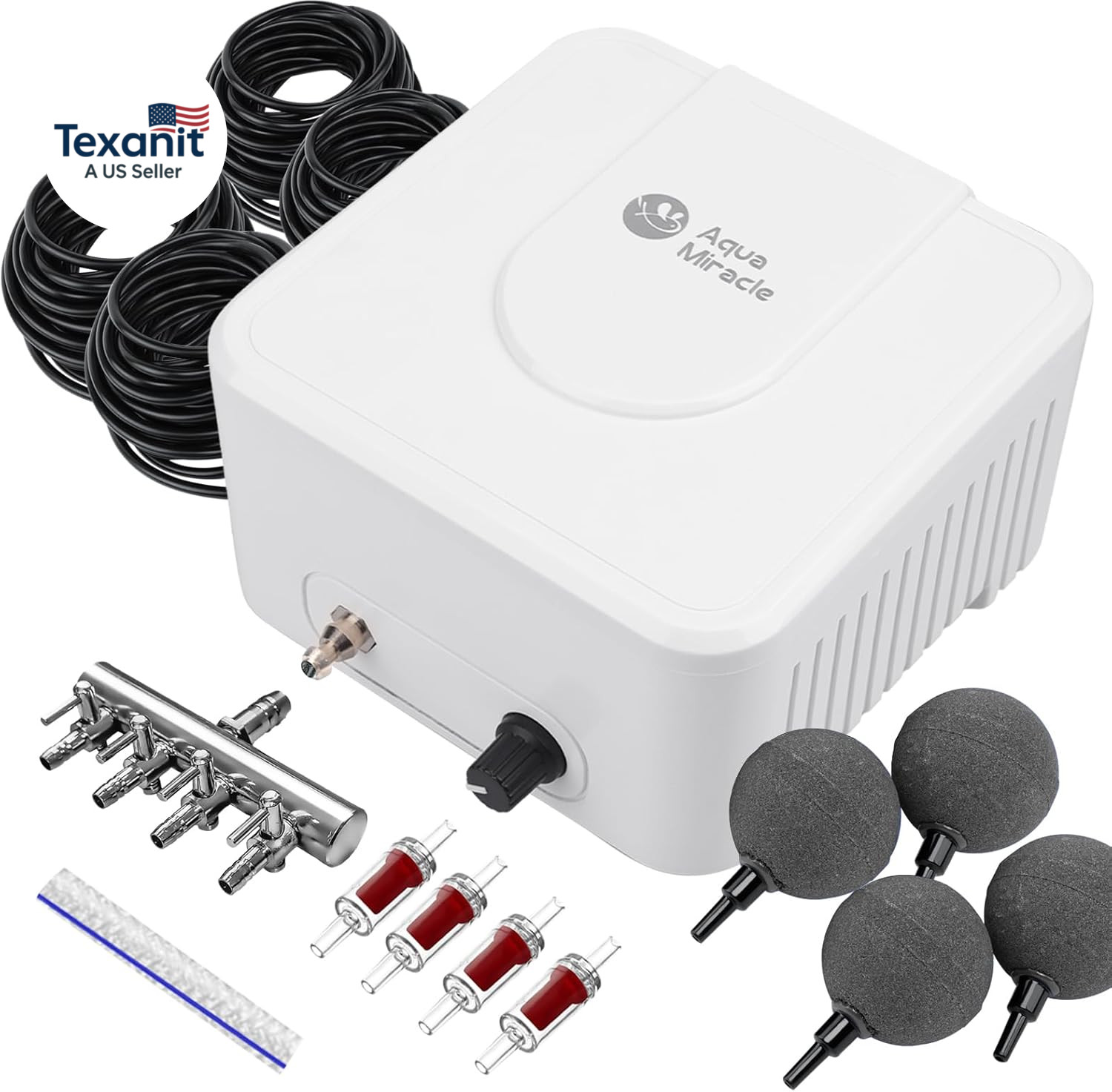 All-In-One Koi Pond Aerator for Outdoor Ponds up to 3000 Gallons, Pond Air Pump