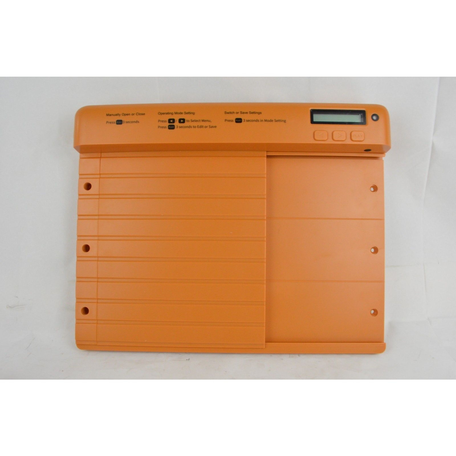 2x Automatic Chicken Coop Doors Battery Powered Programmable LCD Orange