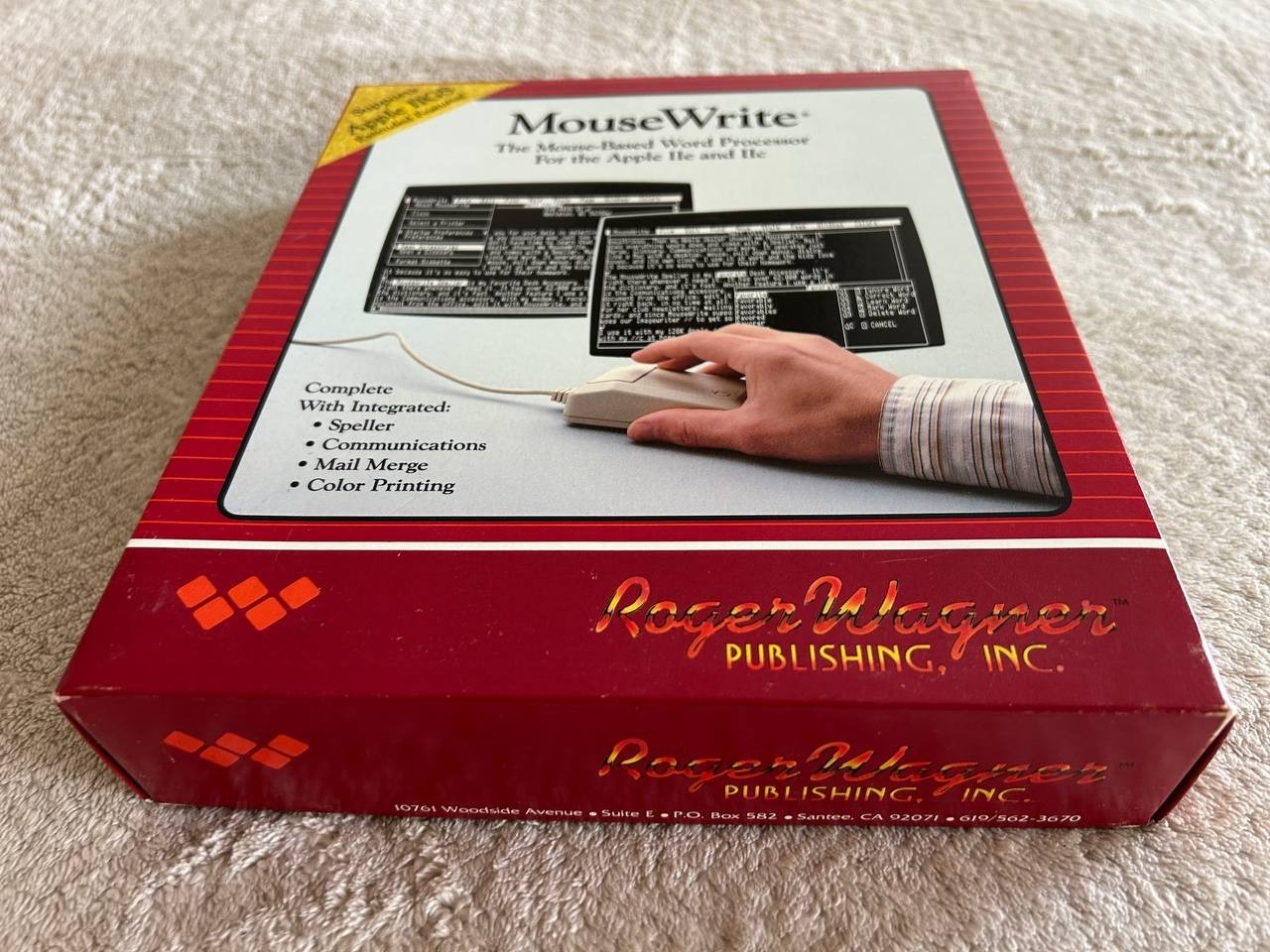 Macintosh MouseWrite Word Processor for Apple IIc IIGS IIe. Software 1985-86 #2