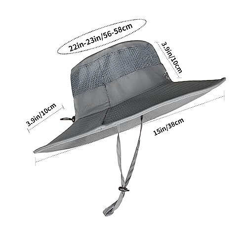 Sun Hats for Men Women Fishing Hat UPF 50+ Breathable Wide 1 1pack-dark Grey