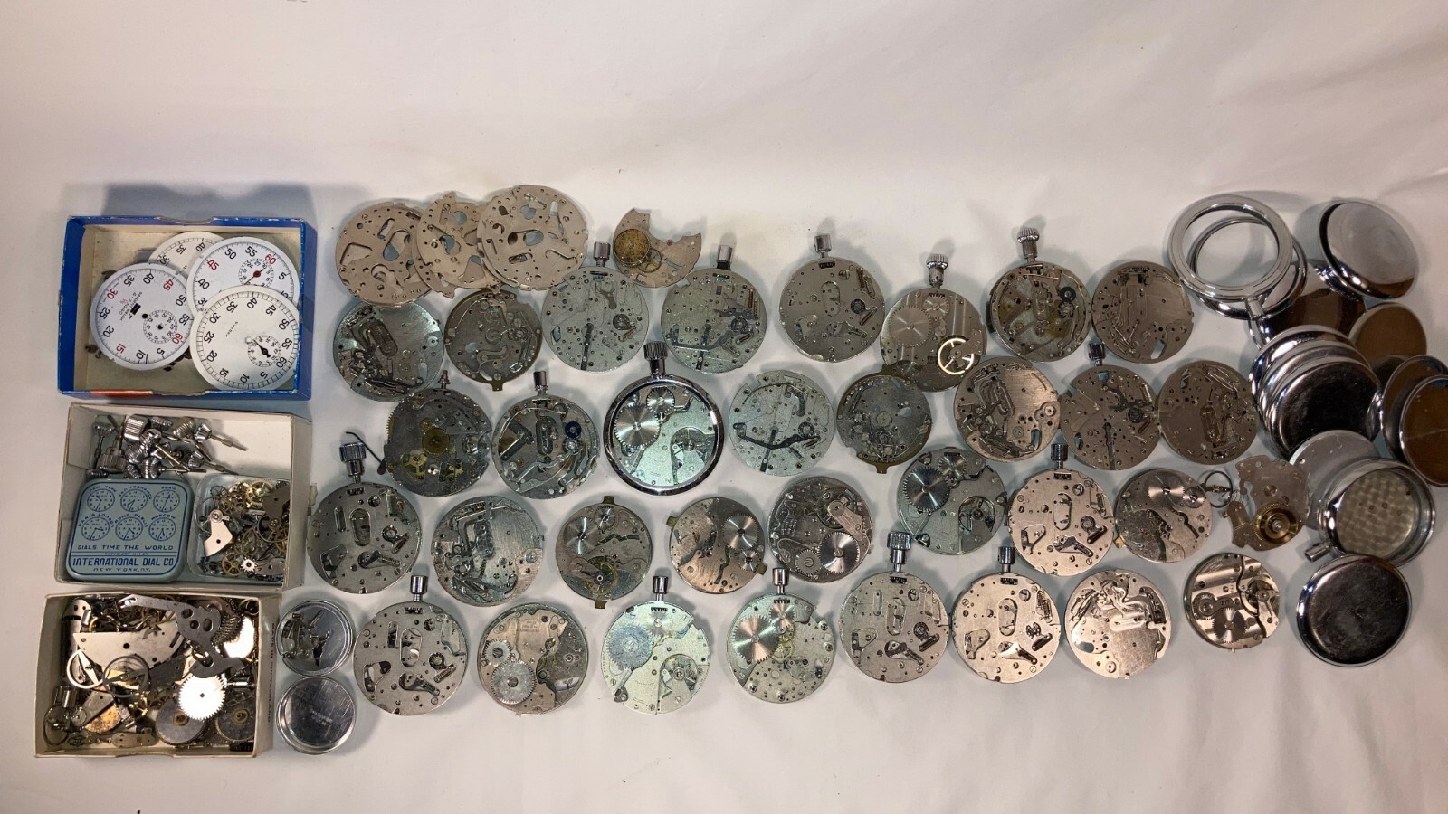 Lot Of Vintage Stopwatch Parts