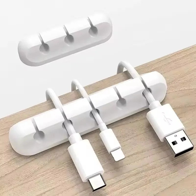 Silicone USB Cable Organizer USB Charging Cable Winder Desktop Tidy Management