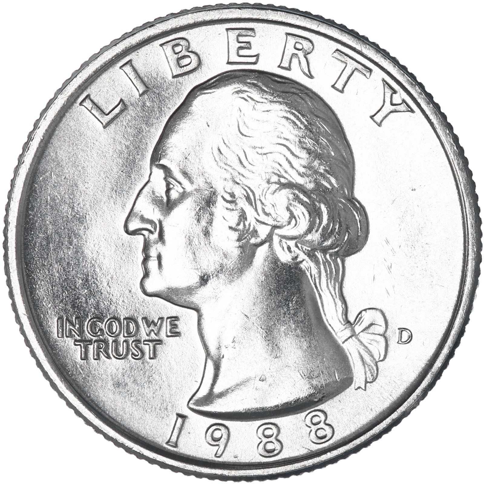 1988 D Washington Quarter BU US Coin