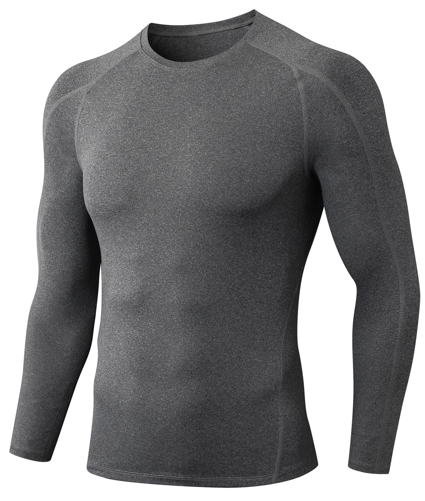 Men's Athletic Compression Shirts Long Sleeve Workout T-Shirt Dry Fit Sports ...
