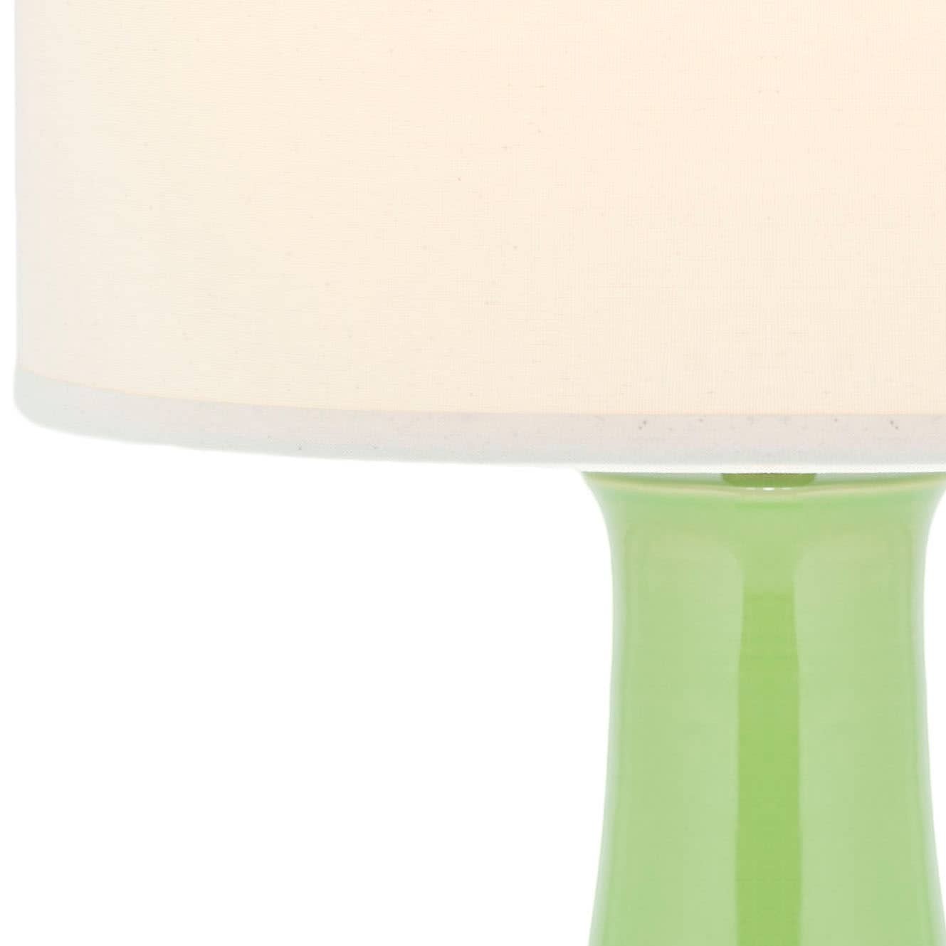 SAFAVIEH Lighting 28-inch Louvre Green Table Lamp - 15"x15"x27.5"