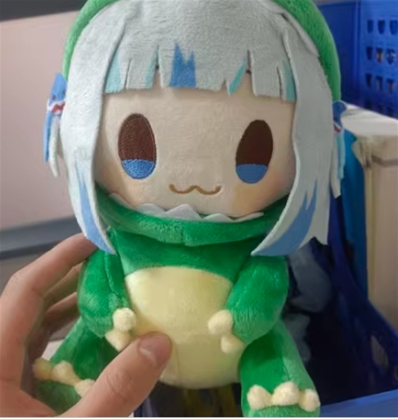 20cm Japan Orinigal Kawaii Gawr Gura Dino Plush Doll Stuffed Toy Pillow Gift
