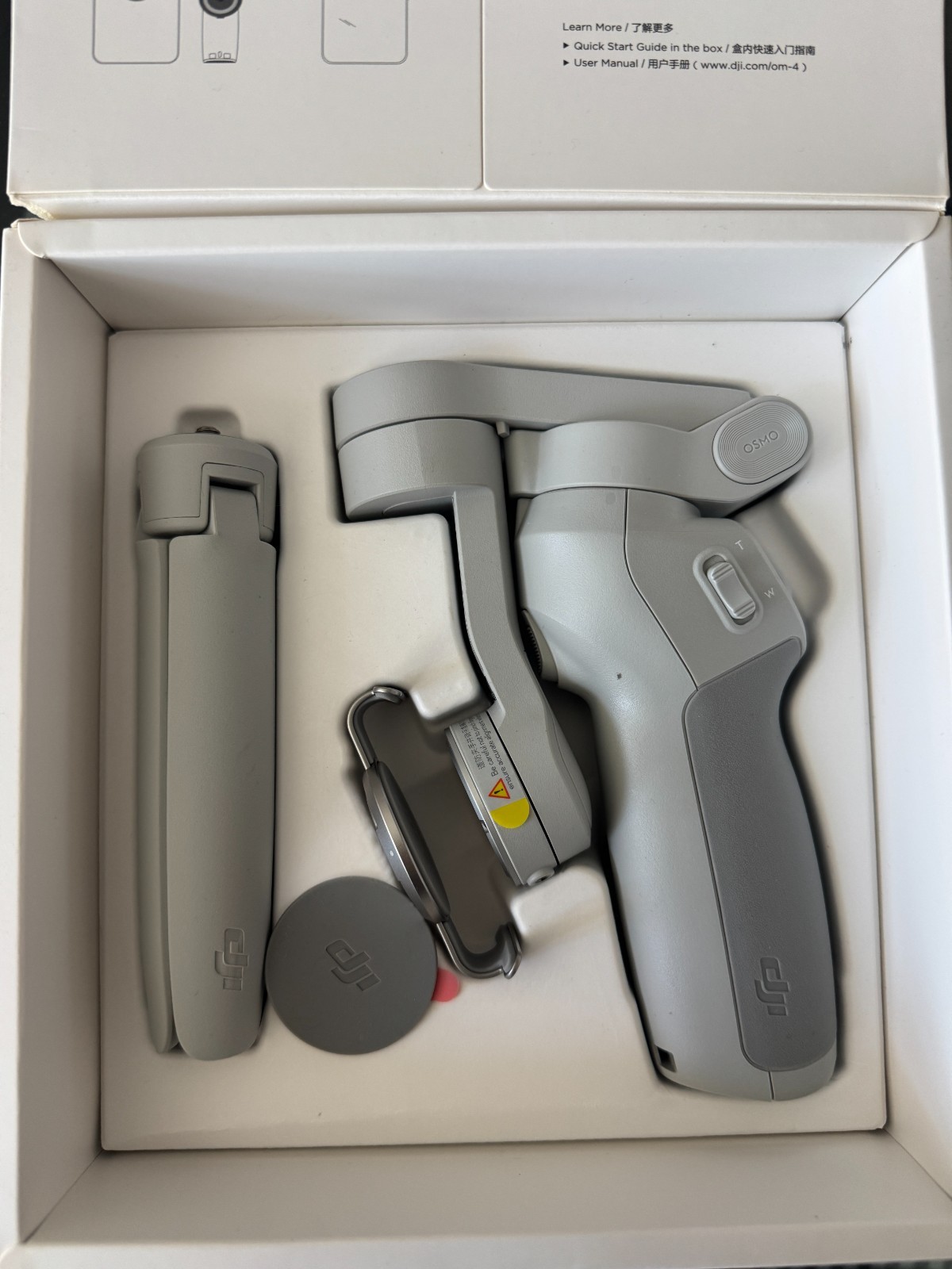 DJI OM 4 smartphone gimbal stabilizer kit.