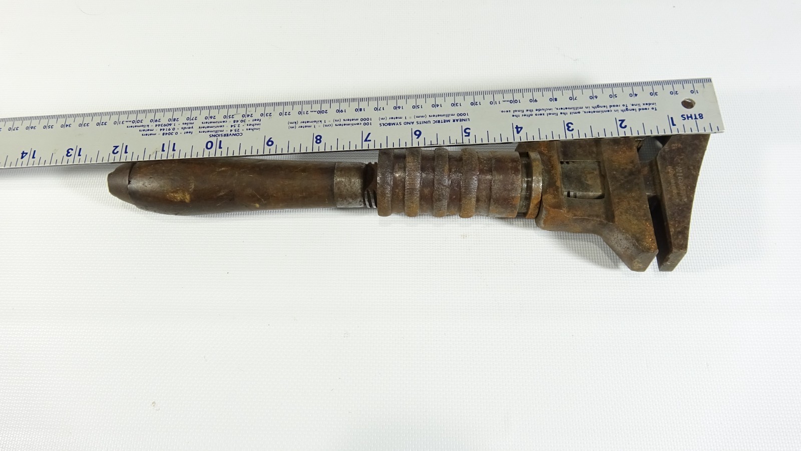Vintage Bemis & Call Co. B&C Springfield 12" Railroad Monkey Pipe Wrench