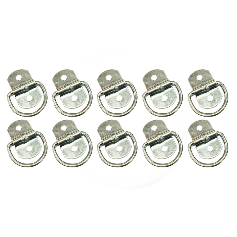 10 - Rope Rings Tie Down D Ring Enclosed Trailer Cargo Strap Chain Tarp- 1200 lb