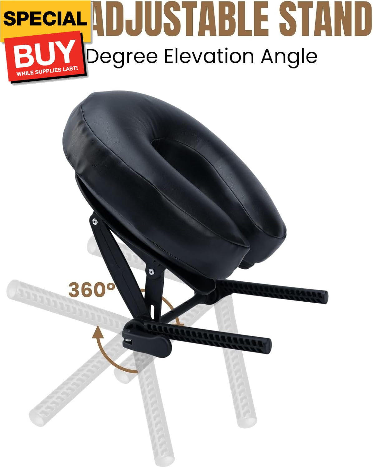 Massage Face Cradle with Cushion Massage Table Headrest, Fit Most Massage Table,
