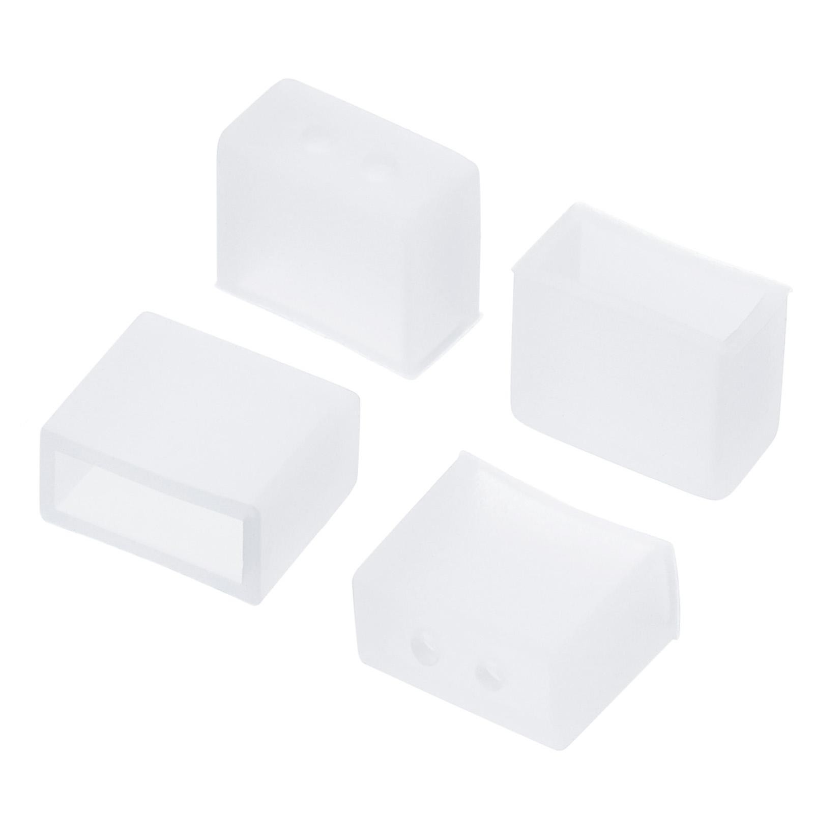 Silicone End Cap Plug with 2 Hole, 60 Pack Fit 3528/2835/3014 8mm LED Tube Strip