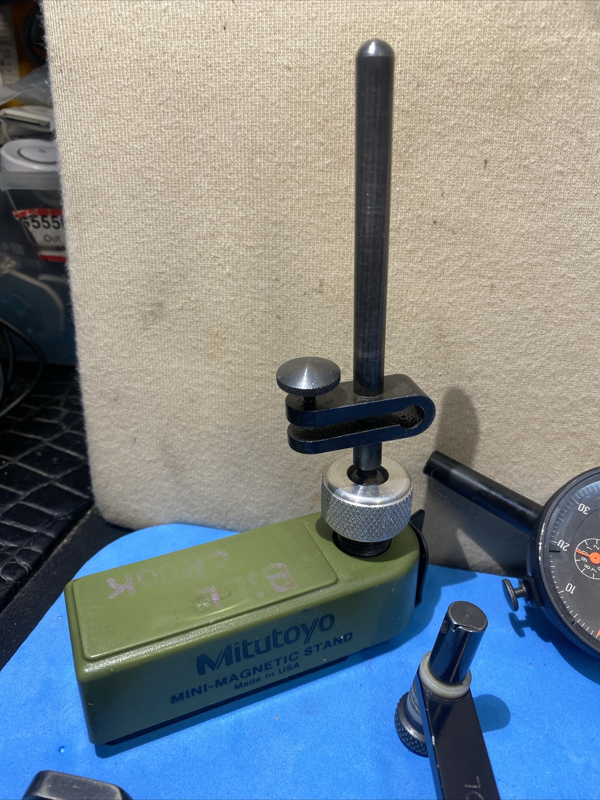 Mitutoyo 7025 Mini Magnetic Test Dial Indicator Stand Holder & Machinist Tools