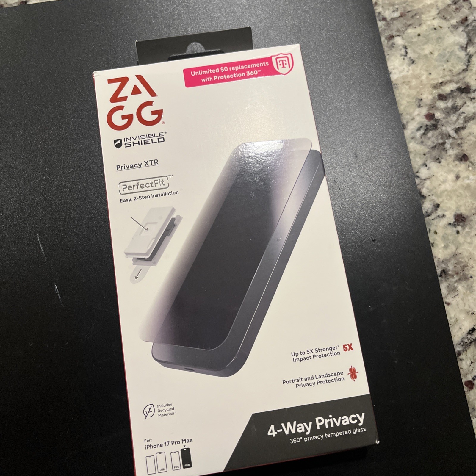 ZAGG Invisible Shield Privacy XTR Screen Protector iPhone 17 Pro Max (6.9")