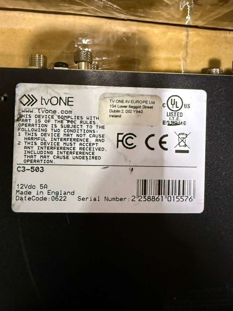 tvONE CORIO master micro C3-503 video processing system