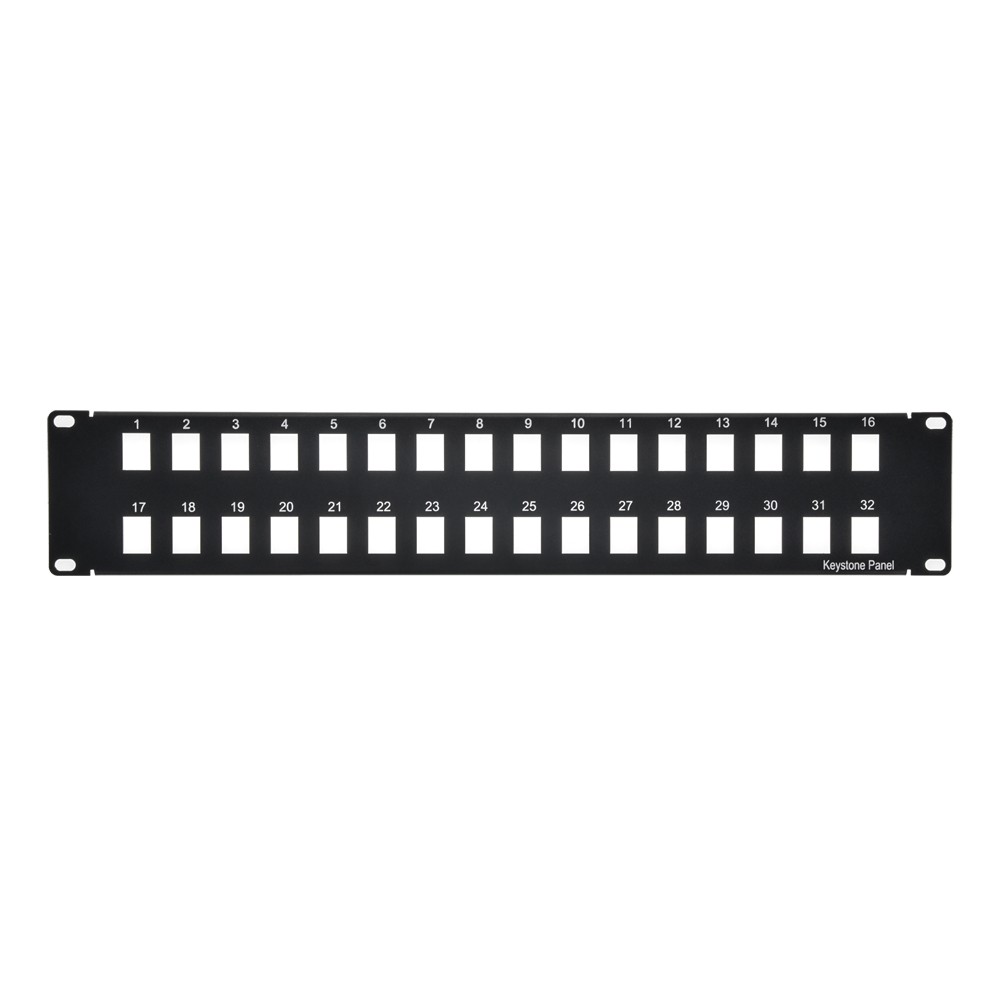 10 Pack of 2U 19" 32 port Blank Panel for Keystone Jack