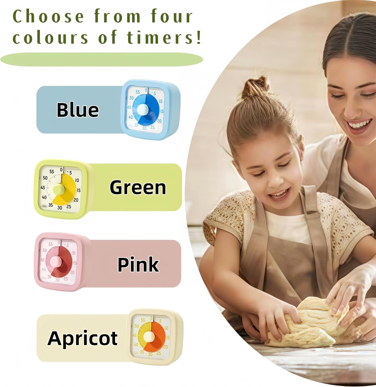 Visual Timer for Kids Timer Home - 60 Minute Kids Visual Timer for Classroom Hom