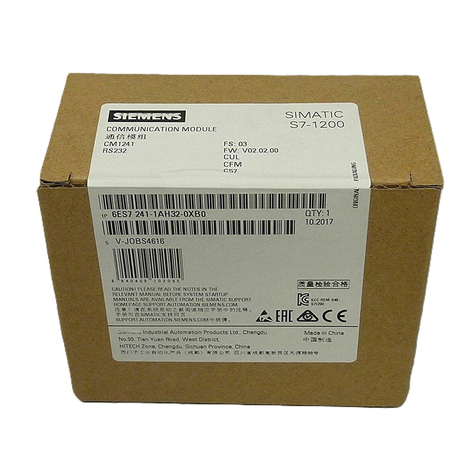Siemens 6ES7241-1AH32-0XB0 Controller Module New in box