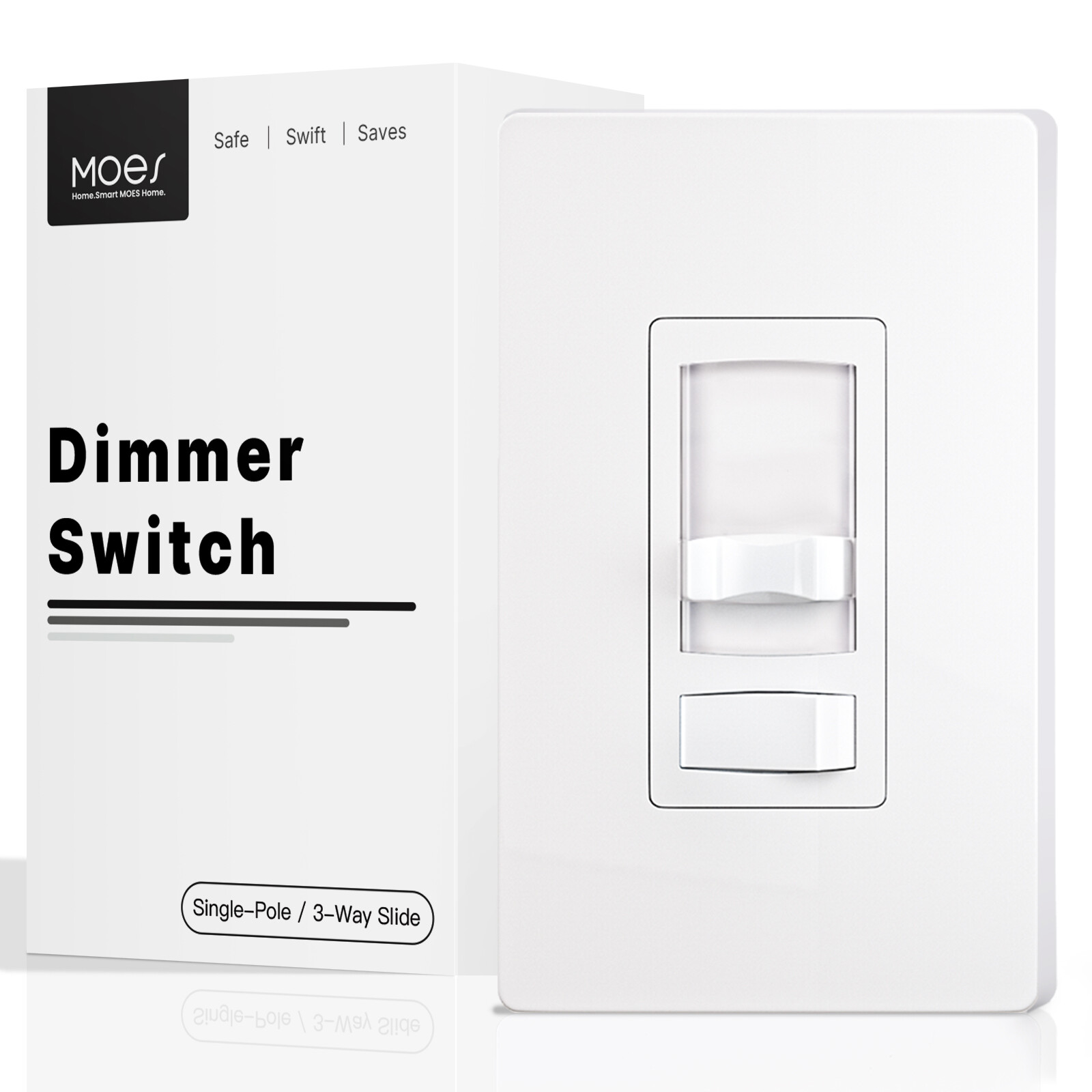 MOES Dimmer Light Switch Single Pole / 3-Way - Incandescent / LED / CFL 10 Pack