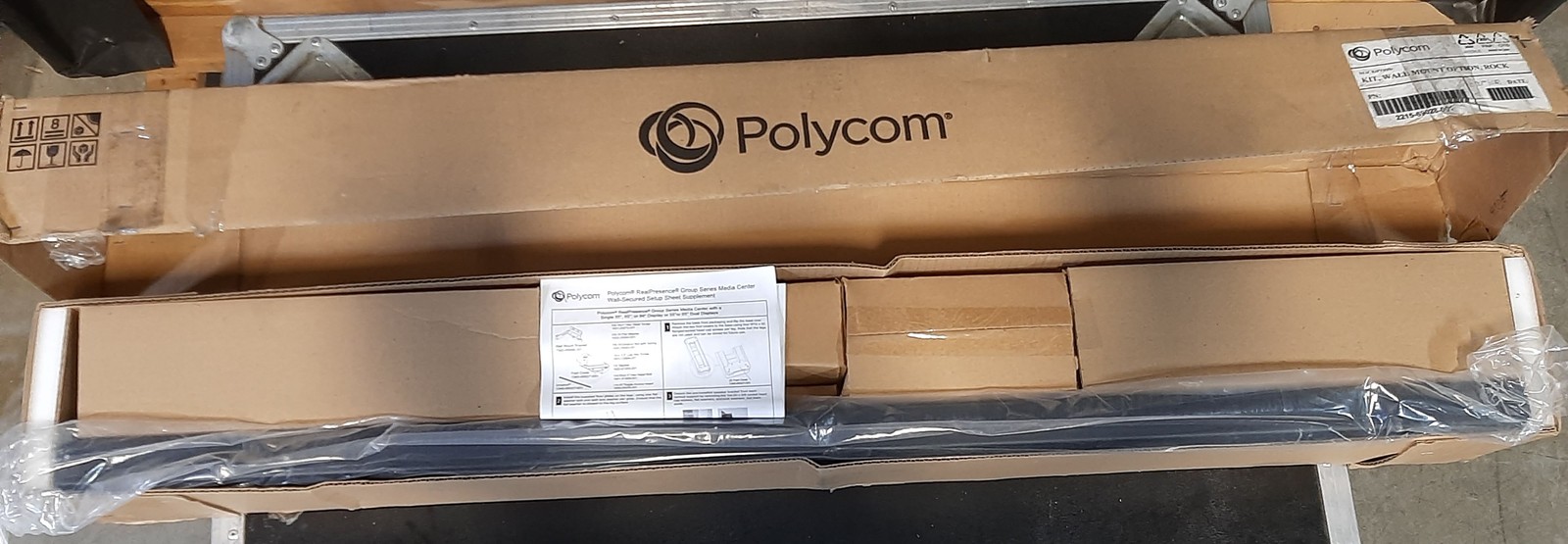 Polycom RealPresence Group Series Media Center Wall Mount Kit P/N 2215-69028-001