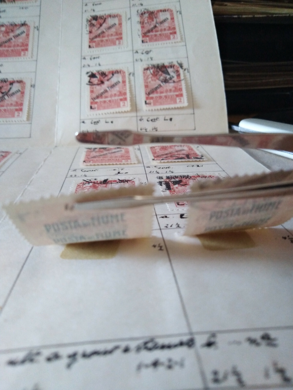 ✔️ FIUME UNIQUE HIGH VALUE STUDY EXPERTISE STAMPS VARIETY, ON FIVE LARGE SHEETS
