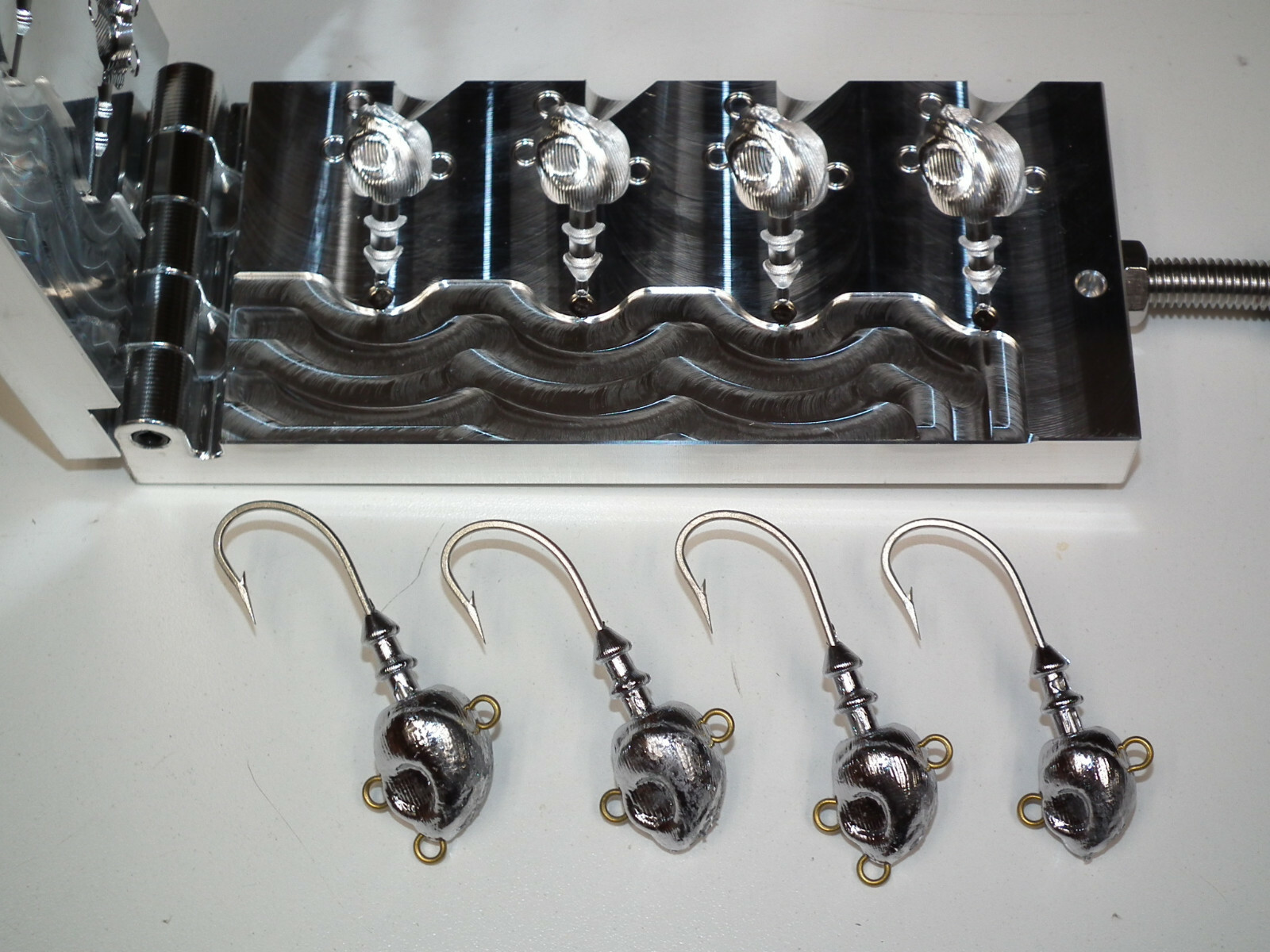 Freshwater Bullhead Stinger Underspin jig mold 3/4 - 2oz CNC Aluminum USA