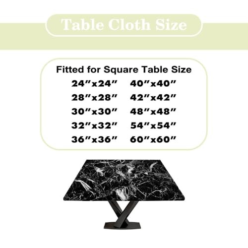 Square Fitted Tablecloth Black Marble 24" x 24" (Square) Wood Texture -23