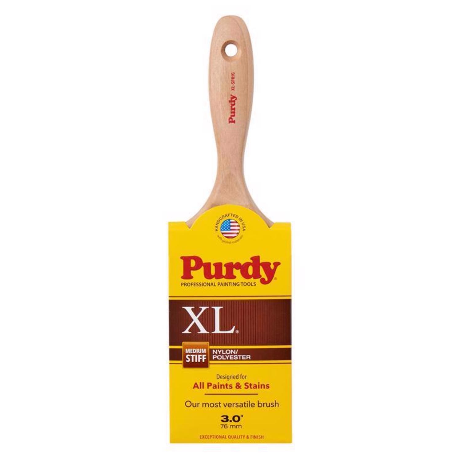 Purdy 144380330 Alderwood Handle Straight Nylon Polyester Paint Brush 3 W in.