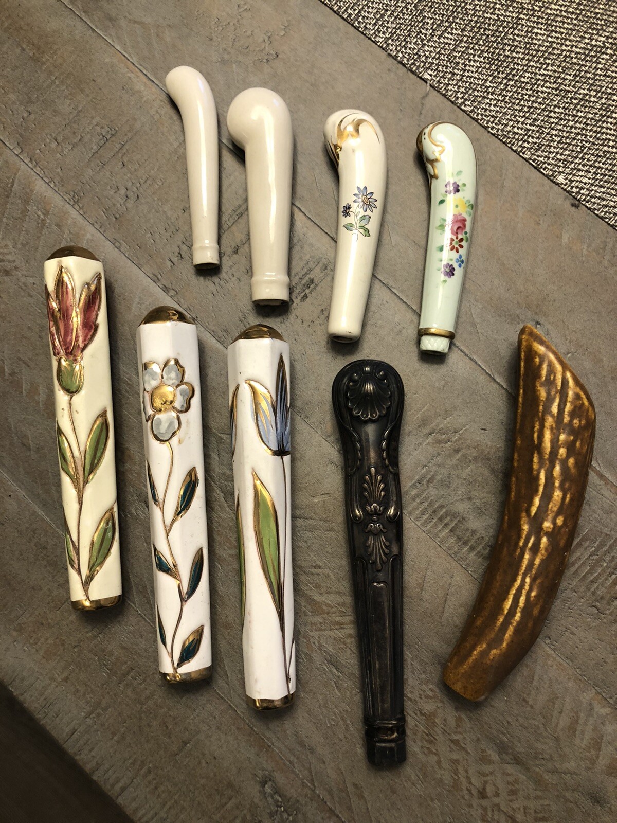 Lot of 9 Vintage Flatware Handles