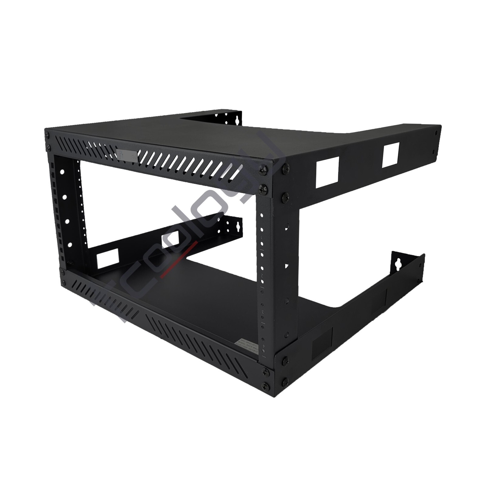 TCoology 4U Wall Mount Open Frame 19'' Server Rack Threaded 17.5 Inch Depth