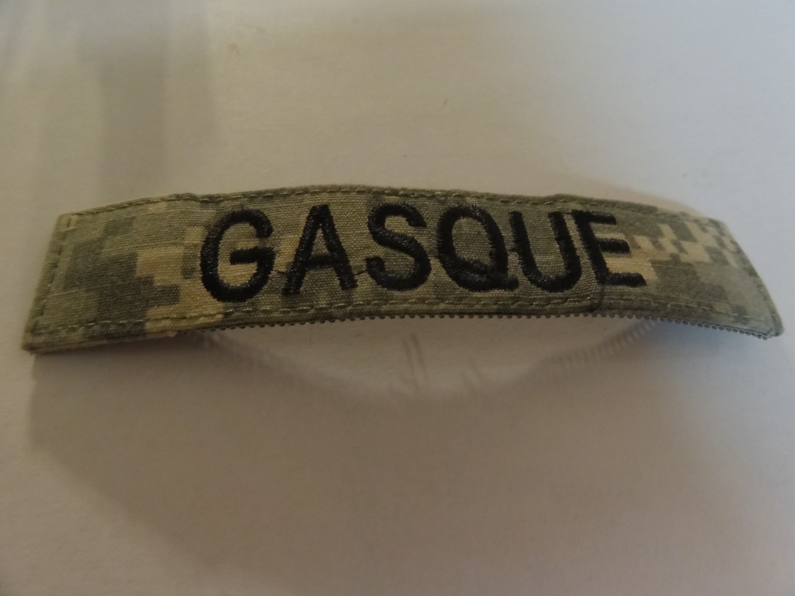 MILITARY US ARMY PATCH FOR ACUS DIGITAL HOOK LOOP BACK NAME TAPE WITH GASQUE