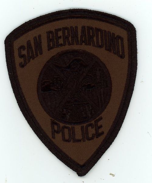 CALIFORNIA CA SAN BERNARDINO POLICE SUBDUED SWAT STYLE SHOULDER PATCH SHERIFF