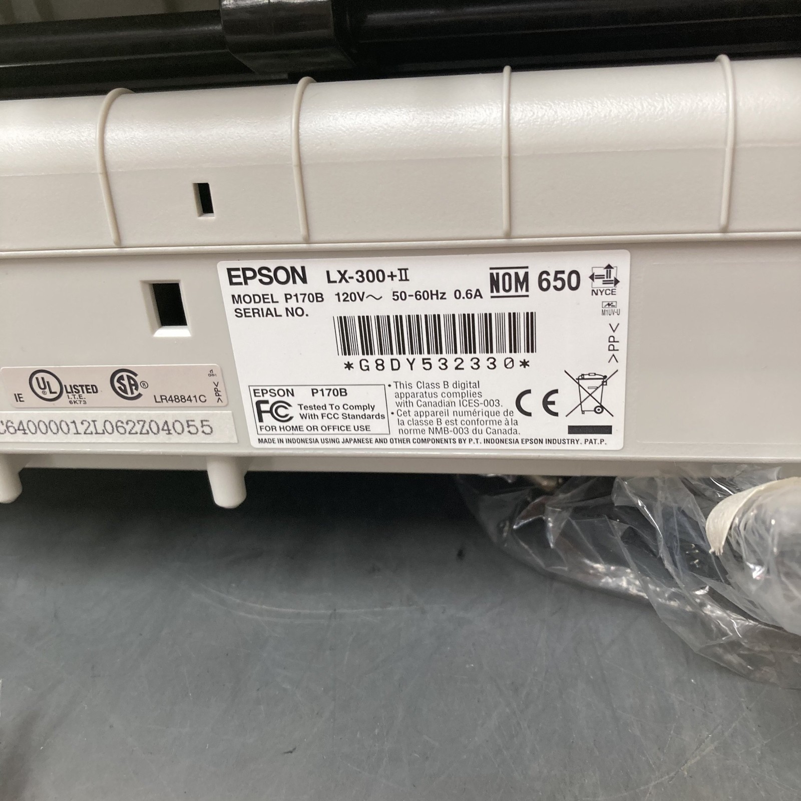 Epson Lx-300+Ii Workgroup Dot Matrix Printer New Factory Tape USB Parallel