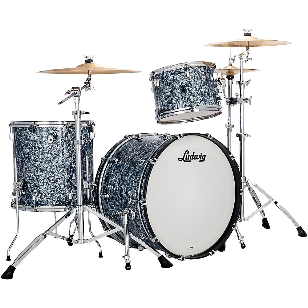 Ludwig NeuSonic 3-Piece FAB Shell Pack With 22" Bass Drum Satin Blue Pearl
