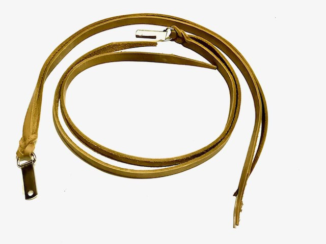 Saddle strings - Brown - 1/2" x 24" w/ Clip & Dee 1 pair (F597)