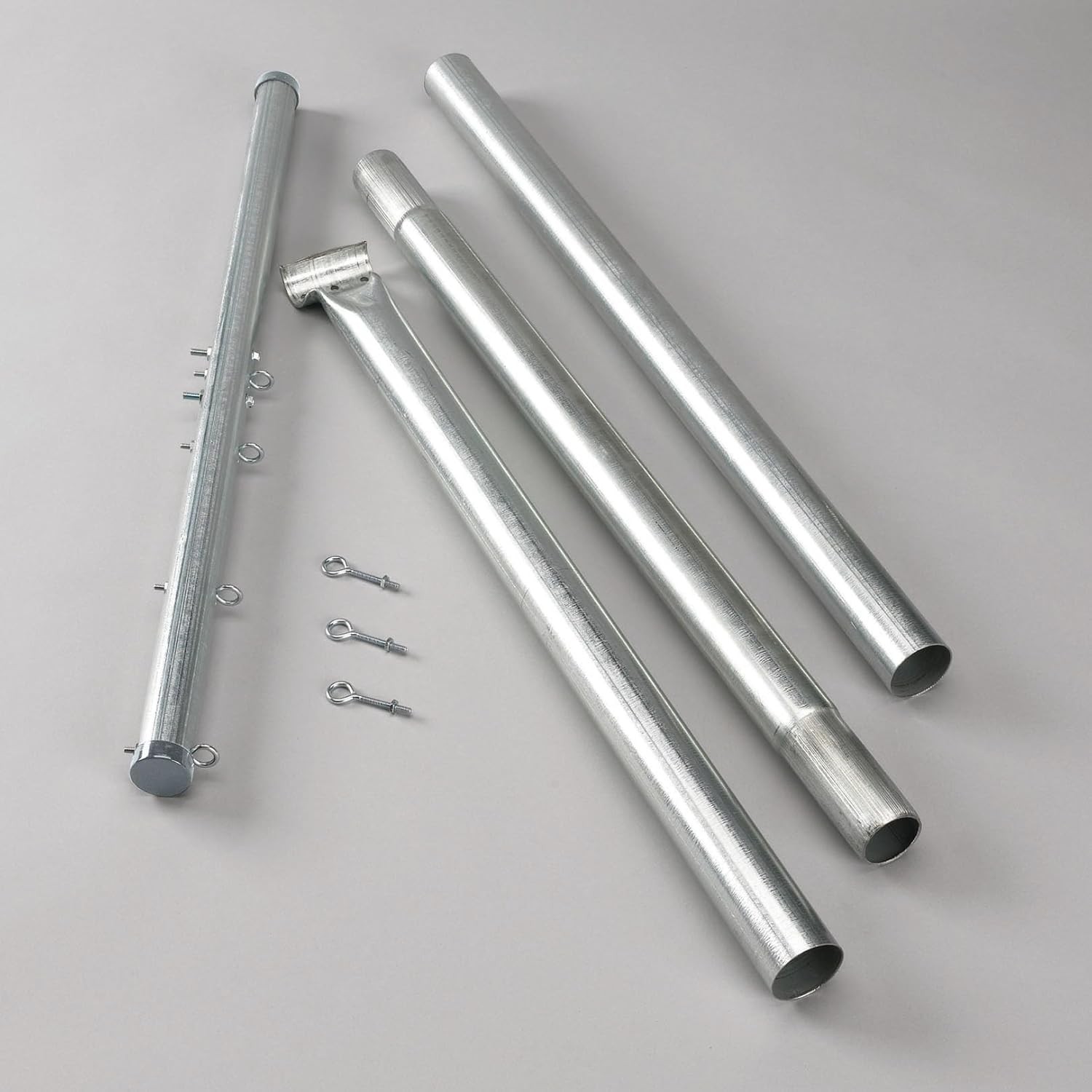 Steel Outdoor Clothesline Single T-Post Silver