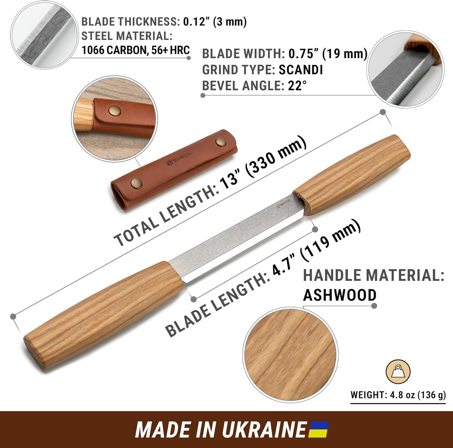Draw Knife Woodworking Tool 4.3"- Drawknife Wood Carving Knife