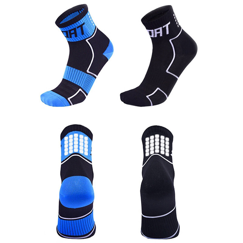 2 Pairs Cycling Socks Reflective Riding Bicycle Bike Sports Socks Blue Black XC