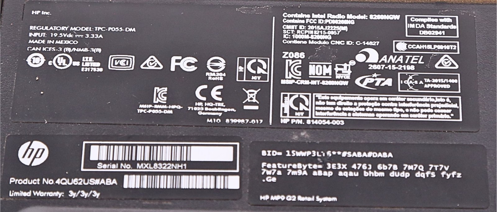 HP MP9 G2 Retail System, Mini Desktop PC