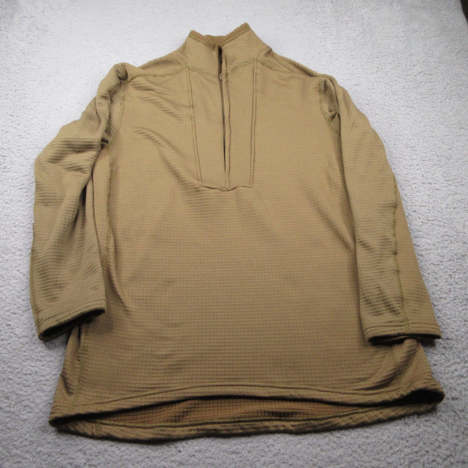 ORC Industries L2 Long Sleeve Top Mens Medium Long Waffle Knit Thermal 1/4 Zip