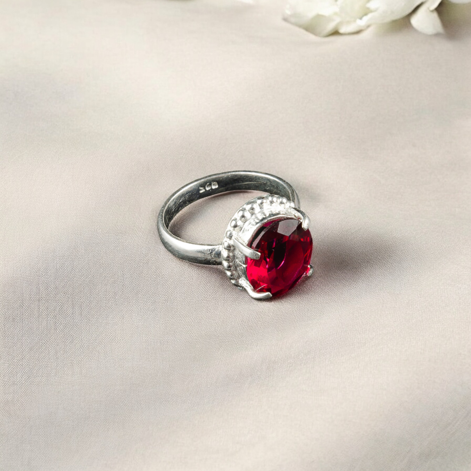Natural Pink Rubellite Gemstone 925 Solid Silver Fine Jewelry Ring Gift For Love