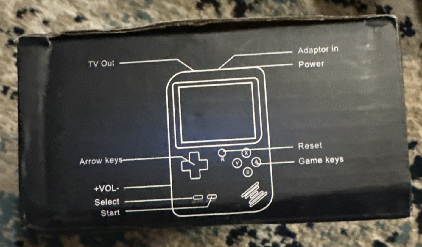 Game Box Plus digital game system, rechargeable battery - white