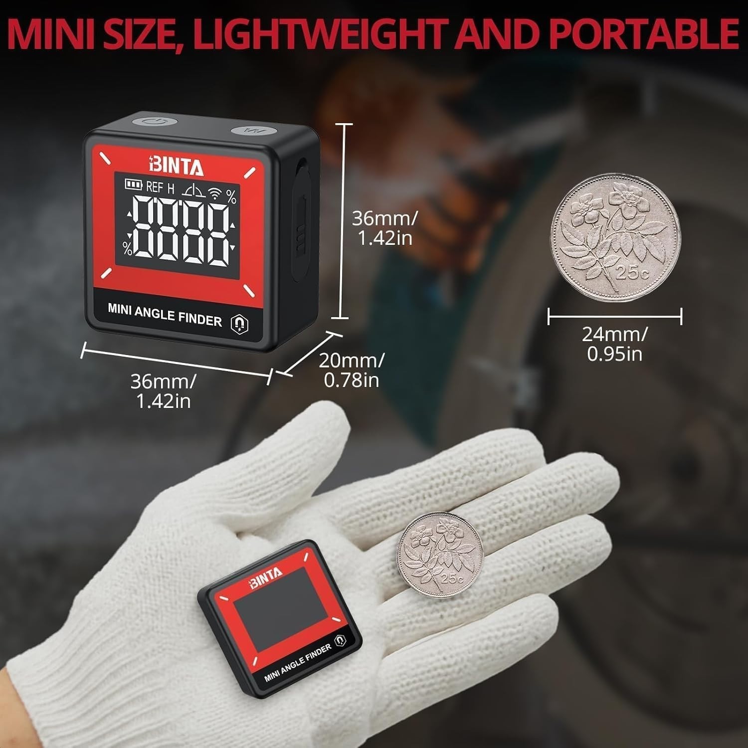High-Precision Waterproof Angle Measuring Tool - Ideal for DIY & Construction