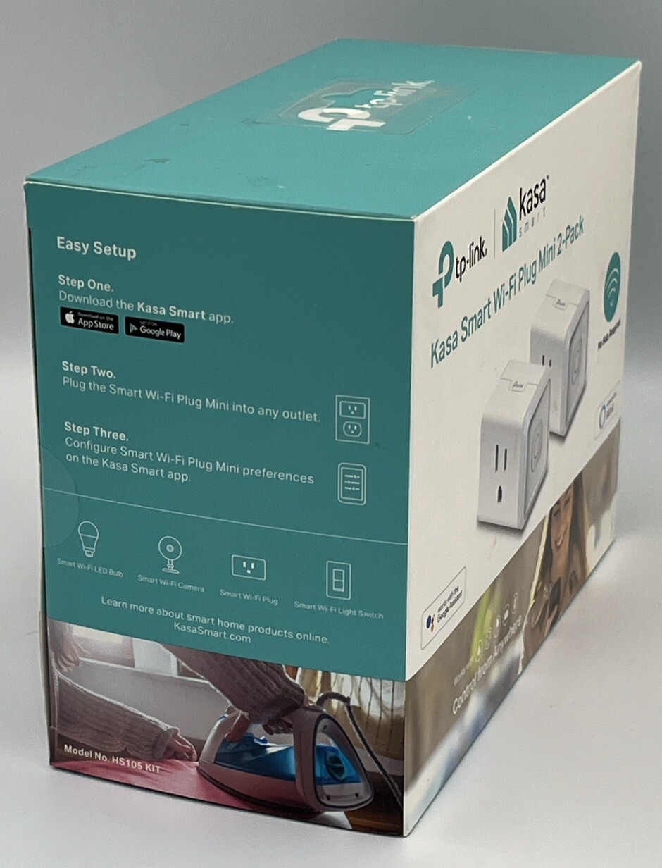 Kasa Smart Wi-Fi Plug Mini 2-Pack/TP-Link HS105 White Open Never Used