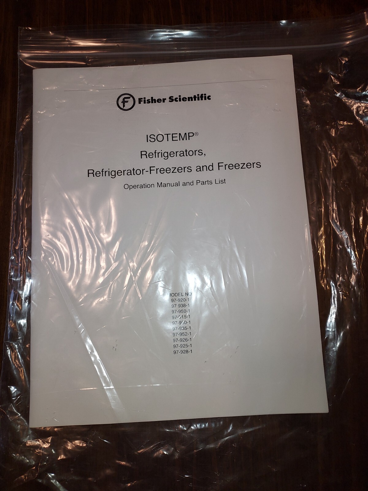 FISHER SCIENTIFIC ISOTEMP Refrigerator / Freezer Operation Manual